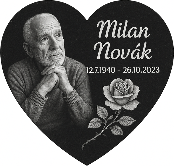 Epitafná doska čierna žula