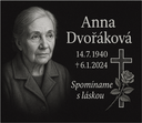 Epitafní gravírovaná deska černá žula