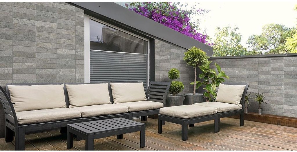 Keramikverkleidung Cera Panel Mineral-Steel 7,5×38,5 cm