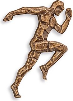 [ST-SK-18907] Bronzový reliéf Sprinter na náhrobok, 8,5×6 cm alebo 14×9,5 cm