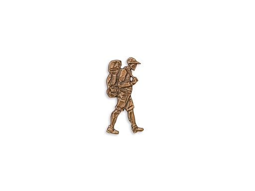 [ST-SK-18908] Bronzový reliéf Pútnik na náhrobek, 8×3,5 cm nebo 13×5,5 cm