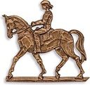 Bronzový reliéf Jezdkyně na náhrobek, 8×8,5 cm nebo 13×13,5 cm