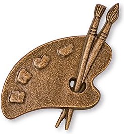 [ST-SK-18919] Bronzová paleta na náhrobok, 8×7,5 cm alebo 11×11 cm