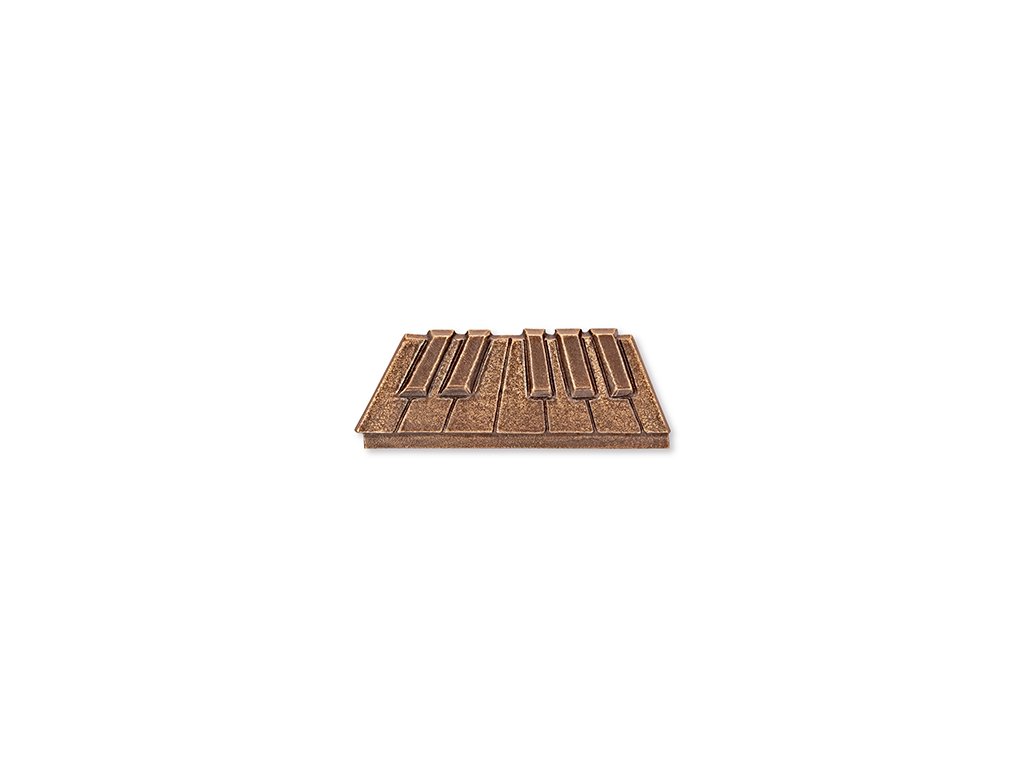 Bronzový piano na náhrobek, 3,5×9,5 cm nebo 5,5×14,5 cm