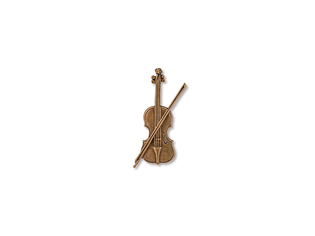 Bronzové husle na náhrobok, 10×5,5 cm alebo 15×8 cm