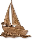Bronze-Segelboot für Grabmal, 10×8,5 cm oder 15×12,5 cm