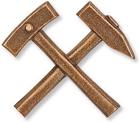 [ST-SK-18932] Bronz reliéf Horár na náhrobek, 7,5×8 cm nebo 11×12 cm