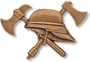Bronzový symbol hasičov na náhrobok, 6×9 cm alebo 9,5×15 cm
