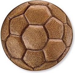 [ST-SK-18951] Bronzová fotbalová míč na náhrobek, Ø 8 cm nebo 12 cm