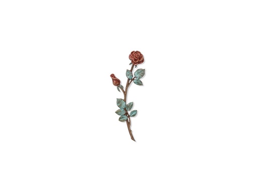 [ST-SK-20066] Bronze-Rose für Grabmal, 37×14 cm