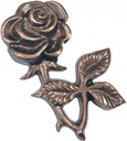 Bronze-Rose für Grabmal, 6×4 cm oder 8×7 cm