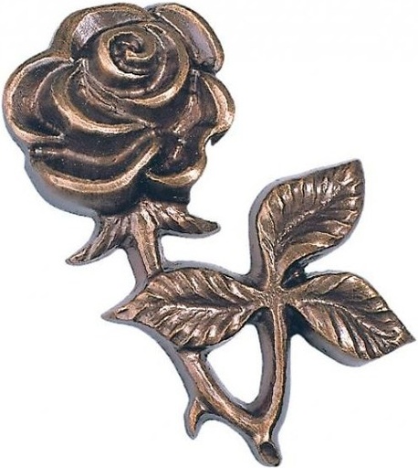 [ST-SK-20105] Bronzová růže na náhrobek, 6×4 cm nebo 8×7 cm
