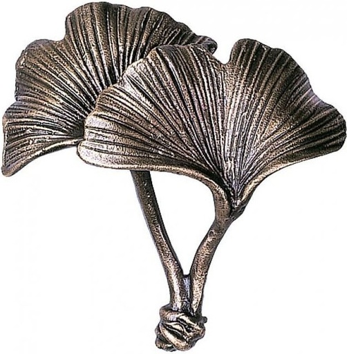 [ST-SK-20276] Bronzový list ginko na náhrobok, 11×11 cm