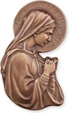 Bronzová Mária na náhrobek, 16×9 cm
