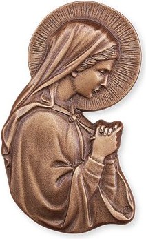 [ST-SK-20455] Bronze-Maria für Grabmal, 16×9 cm