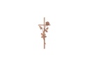 Náhrobní kříž Scriptura s růží, bronz, 40–60 cm