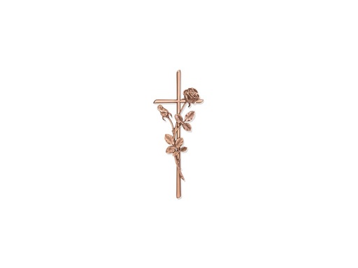 [ST-SK-20581] Grabkreuz Scriptura mit Rose, Bronze, 40–60 cm
