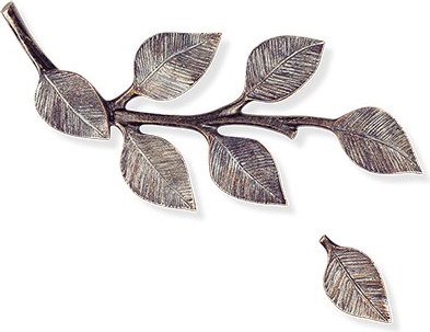 [ST-SK-20584] Bronzový vetvienkový reliéf na náhrobok, 12×5 cm alebo 20×9 cm