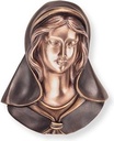 Bronzová Mária na náhrobek, 19×16 cm