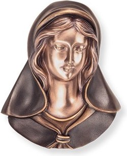 [ST-SK-20634] Bronzová Mária na náhrobek, 19×16 cm