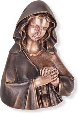 [ST-SK-20636] Bronzová Mária na náhrobok, 14×10 cm