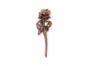 Bronzová růže na náhrobek, 18×6 cm