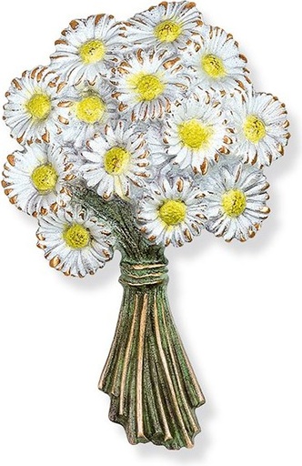 [ST-SK-20859] Bronzová kytice sedmikrásek na náhrobek, 14×9 cm