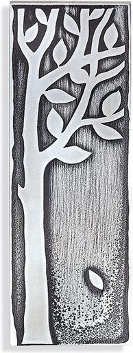 [ST-SK-20861] Edelstahl-Dekoration für Grabmal Baum, 17×6 cm