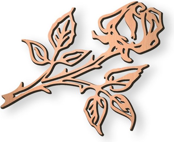 Bronze-Rose für Grabmal, 10×7 cm