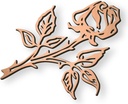 Bronzová ruža na náhrobok, 10×7 cm