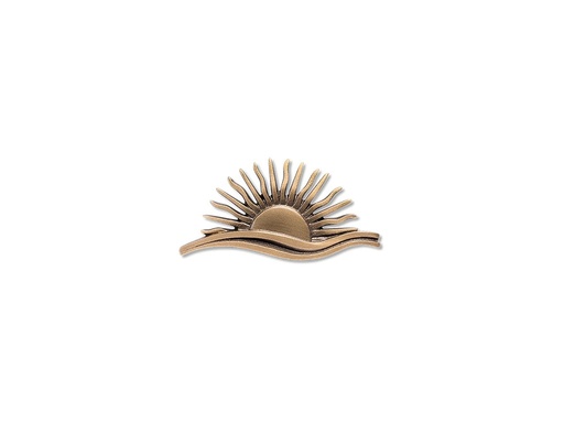 [ST-SK-20908] Bronze-Relief Sunrise für Grabmal, 6×12 cm