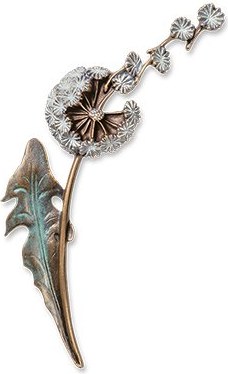 [ST-SK-20932] Bronzová Pusteblume na náhrobek, 13×9,5 cm nebo 21×14 cm