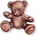 Bronzový medvedík na detský náhrobok, 4×4 cm