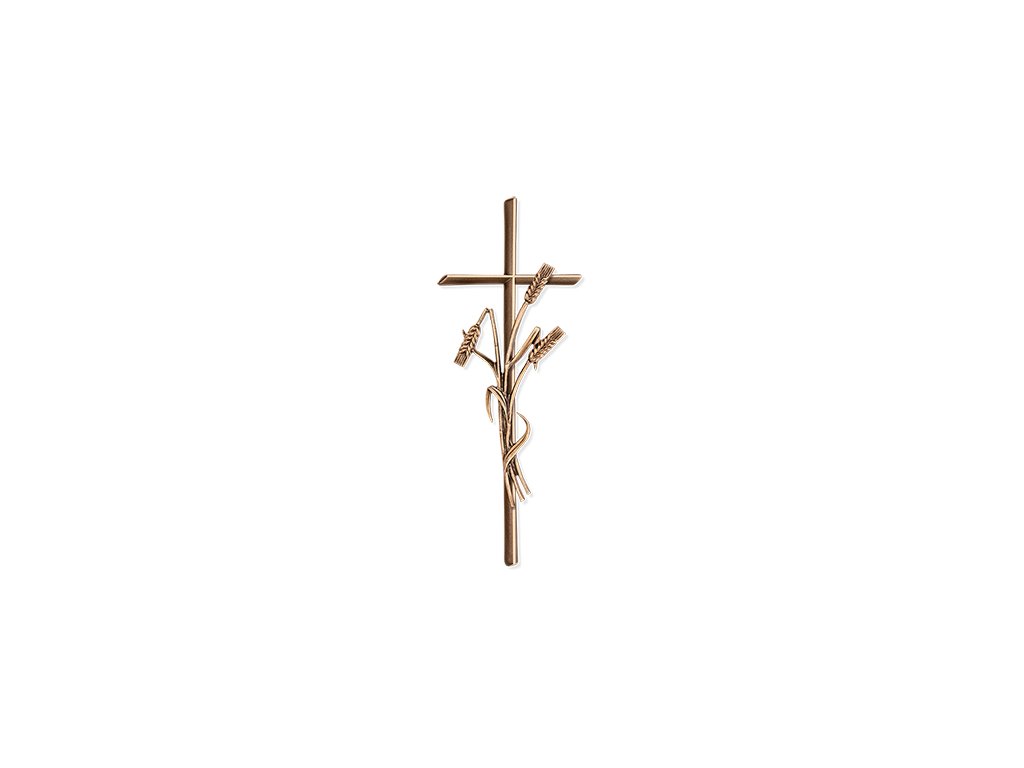 Náhrobní kříž Meandra s klasickými klasmi, 40×15 cm