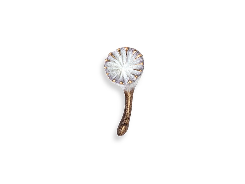 Bronze-Verzierung Pusteblume für Grabmal, 3,5×1,5 cm