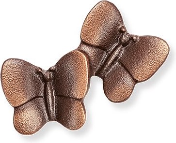 Bronzový pár motýlů na dětský náhrobek, 4×6 cm