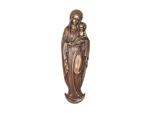 [ST-SK-21130] Bronzová Madona s dítětem na náhrobek, 50×16 cm