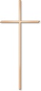 Náhrobný kríž s nápisom Bruno, bronz, 10–45 cm