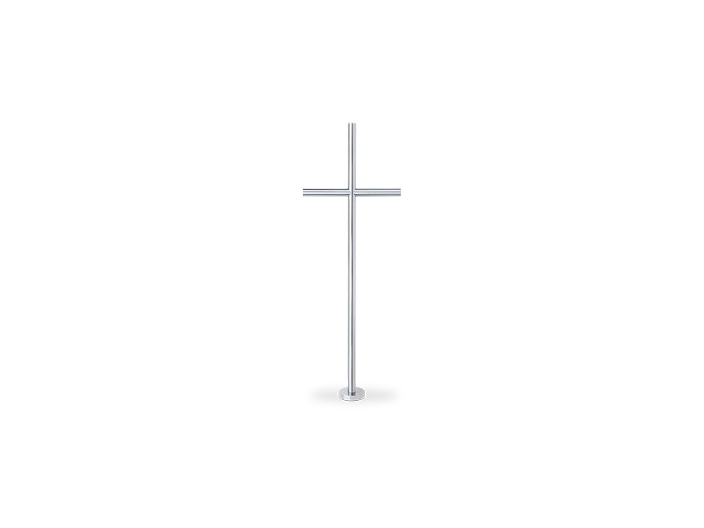 Náhrobní kříž z nerezové oceli, volně stojící, výška 200–1200 mm