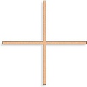 Rovnoramenný kríž na náhrobok, bronz, 12–25 cm