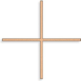 [ST-SK-28021] Gleicharmiges Kreuz für Grabmal, Bronze, 12–25 cm