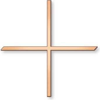 [ST-SK-28068] Gleicharmiges Kreuz mit Aufschrift Bruno, 12×12 cm