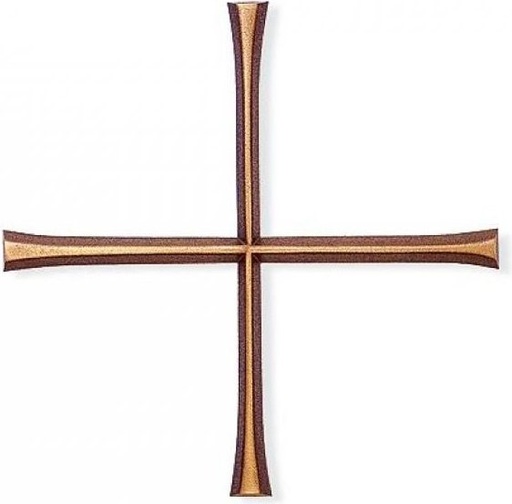 [ST-SK-28450] Bronzový rovnoramenný kríž Antiqua Parabel, 12×12 cm