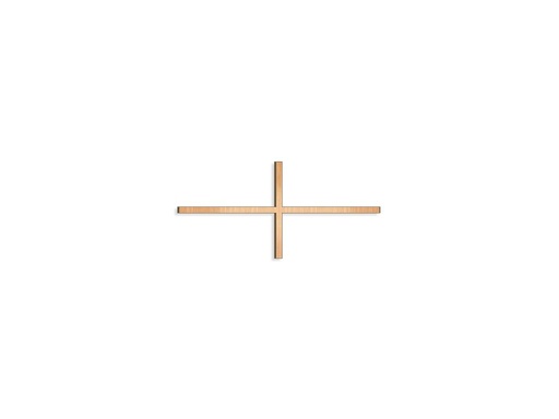 [ST-SK-29047] Náhrobní kříž s nápisem, bronz a nerezová ocel, 4,4–15 cm
