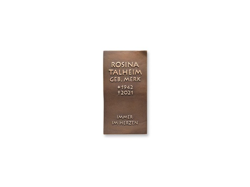 [ST-SK-31534] Bronzový náhrobní štítek s motivem knihy, 20×10 cm