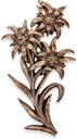 Bronzový Edelweiss na náhrobek, 26×15 cm