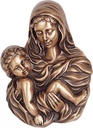 Bronzová Madona s dieťaťom na náhrobok, 22×16 cm