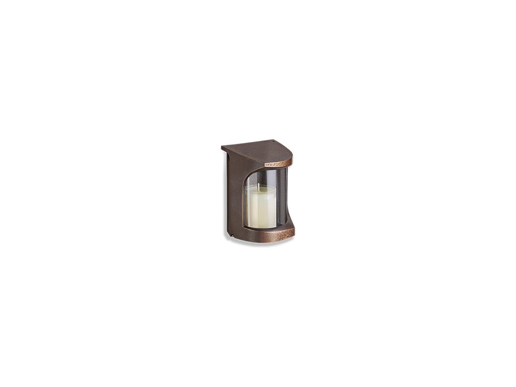 Bronze Wandlampe für Grabmal, 12×9×7 cm