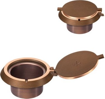 [ST-SK-51202] Bronzová miska na svatou vodu, průměr 13 cm