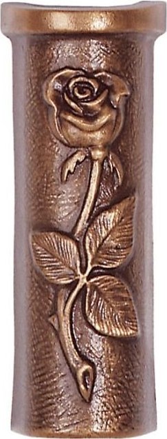 Wandvase für Grabmal, Bronze, 18×7 cm
